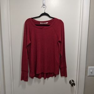 Michael Stars Long Sleeve Red Top